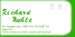 richard muhle business card